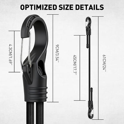 8-Piece 24-inch Adjustable Bungee Cords - Image 2