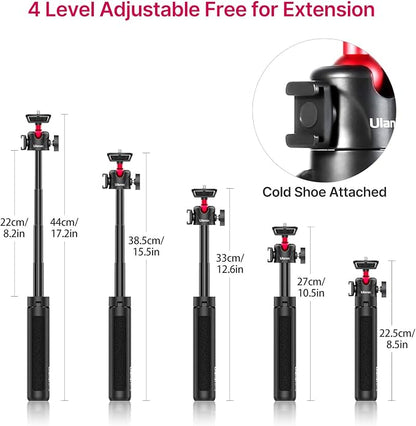 ULANZI MT-16 Extendable Mini Camera Tripod, 4 Levels Adjustment 360° Ball Head - Image 4