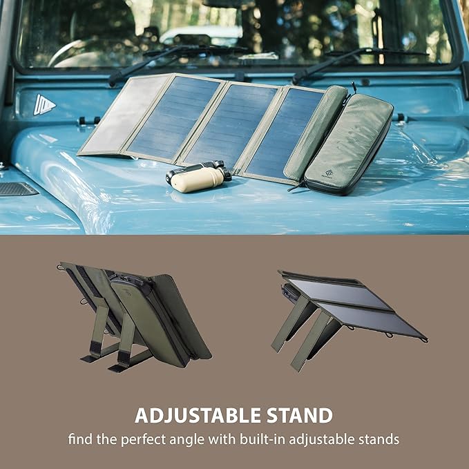 ELECOM NESTOUT Portable Solar Panel, Dual USB-A Ports, 28W Power Generation - Image 6