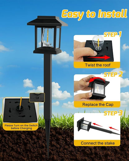 16-Pack Solar Lights Outdoor, Solar Powered Garden Lights, Outdoor Waterproof - Image 6