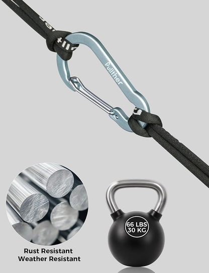 9PCS Carabiner Keychain Clip, 2.7" Large Aluminum Carabiner Clips - Image 7
