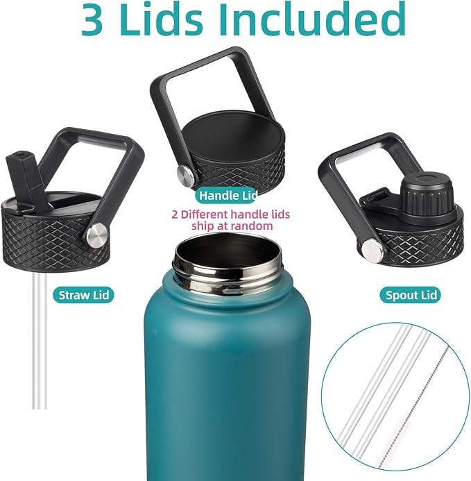 Konokyo 40oz Insulated Water Bottle Stainless Steel Sport Bottles - Image 3