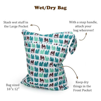 Mama Koala Waterproof Cloth Diaper Wet Bag Reusable Waterproof - Image 2