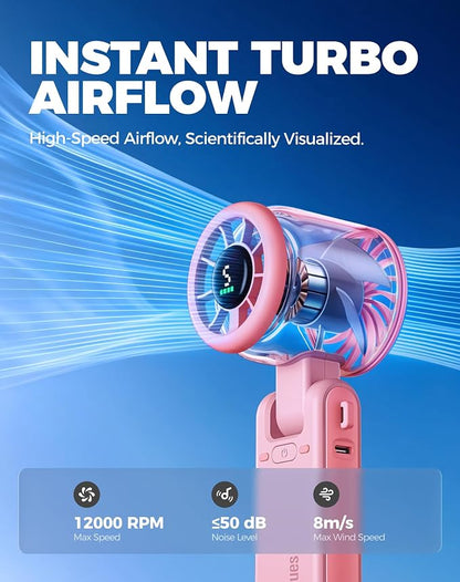 Diveblues Portable Handheld Turbo Fan, 5 Gear Wind, Battery Operated, 3 IN 1 - Image 7