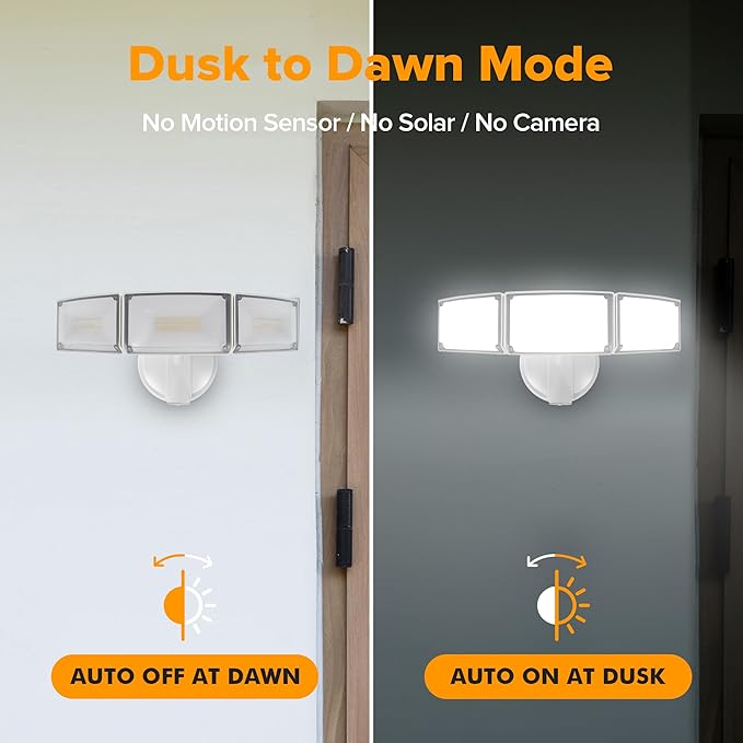 LUTEC 75W 8000LM Dusk to Dawn Outdoor Lighting, LED Flood Light Outdoor - Image 4