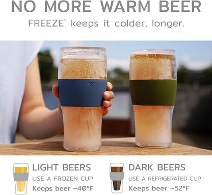 HOST Beer FREEZE Beer Glass Cups Set Drinking Glasses, Freezer Mugs - Image 2