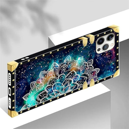 Compatible with iPhone 12 Case, Starry Sky Colourful Mandala Luxury Golden - Image 4