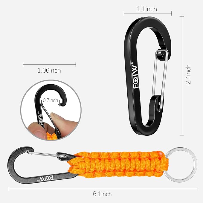 EOTW Paracord Keychain for Men Women Paracord Carabiner Backpack Keychain - Image 2