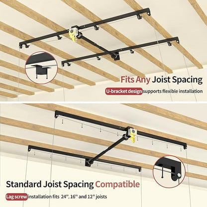 Garage Ceiling Storage Racks – 4x8 FT Overhead Garage Storage Rack - Image 5