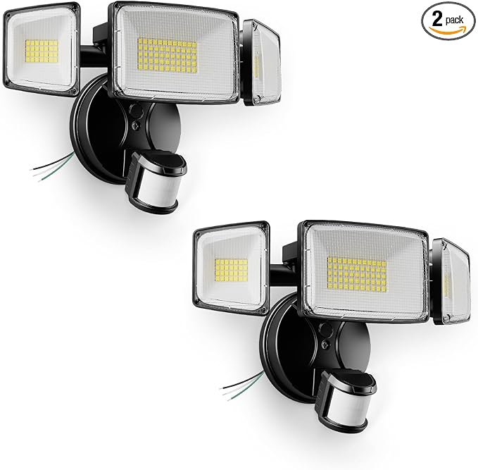 Onforu 2 Pack 100W 11000LM LED Motion Sensor Outdoor Lights, Dusk to Dawn Flood by Onforu