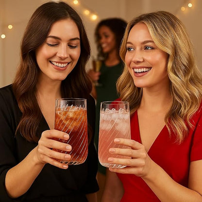 48 Pack Origami Ripple Plastic Glasses 24 9 Ounce Stemless Champagne Flutes & - Image 6