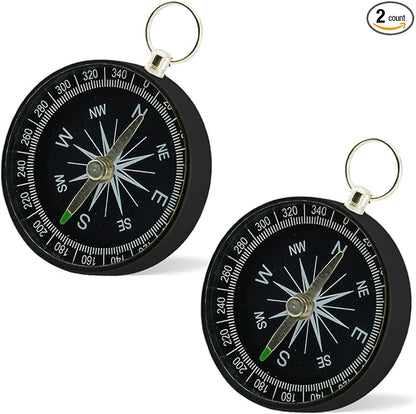 Pocket Compass, 2 Pieces Mini Compass by Unknown