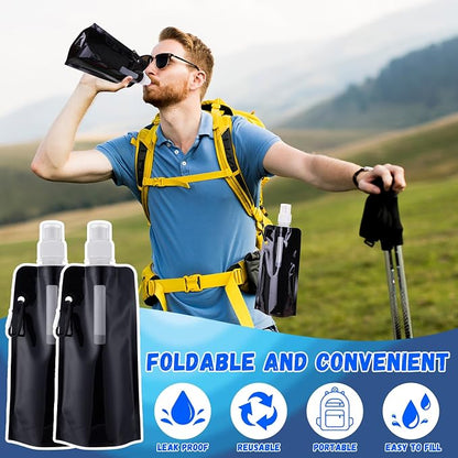 Teenyyou 48 Pack Collapsible Water Bottles Bulk 16oz Foldable Water Bottles - Image 3
