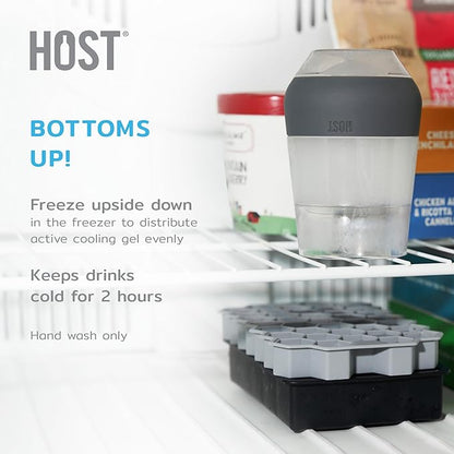 HOST Freeze Insulated Martini Cooling Cups, Plastic Freezer Gel Chiller Double - Image 4
