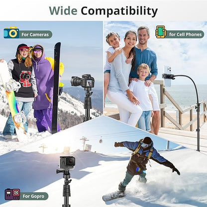 Sensyne 88" Phone Tripod, Selfie Stick Tripod - Image 3