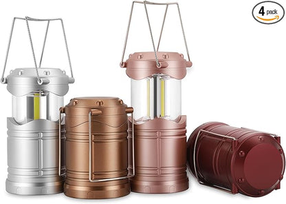 Lichamp LED Camping Lantern, 4 Pack Battery Powered Flashlight by Lichamp