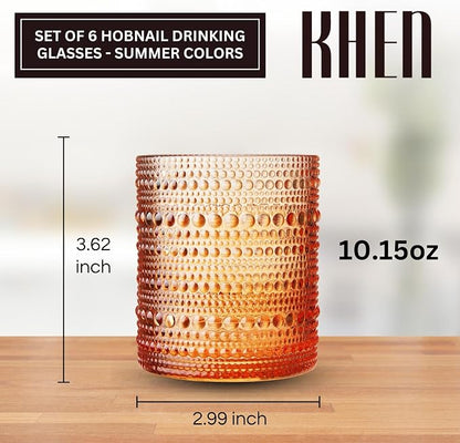 Khen Hobnail Drinking Glasses - Image 2