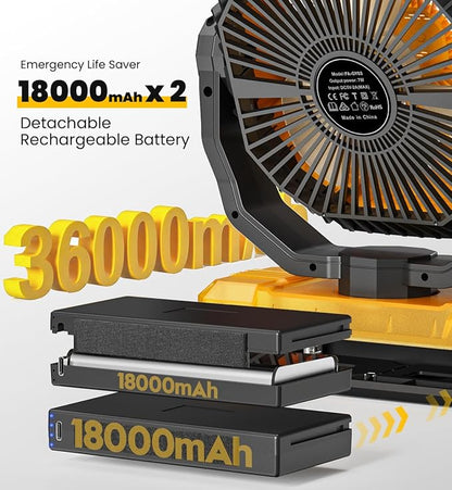 Korbot 36000mAh Portable Camping Fan - Image 2