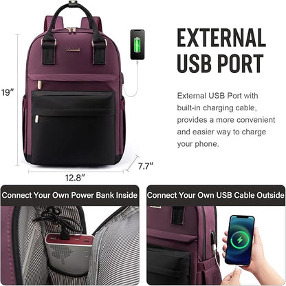 LOVEVOOK Laptop Backpack for Women Men, 17.3 Inch Laptop Bag - Image 5