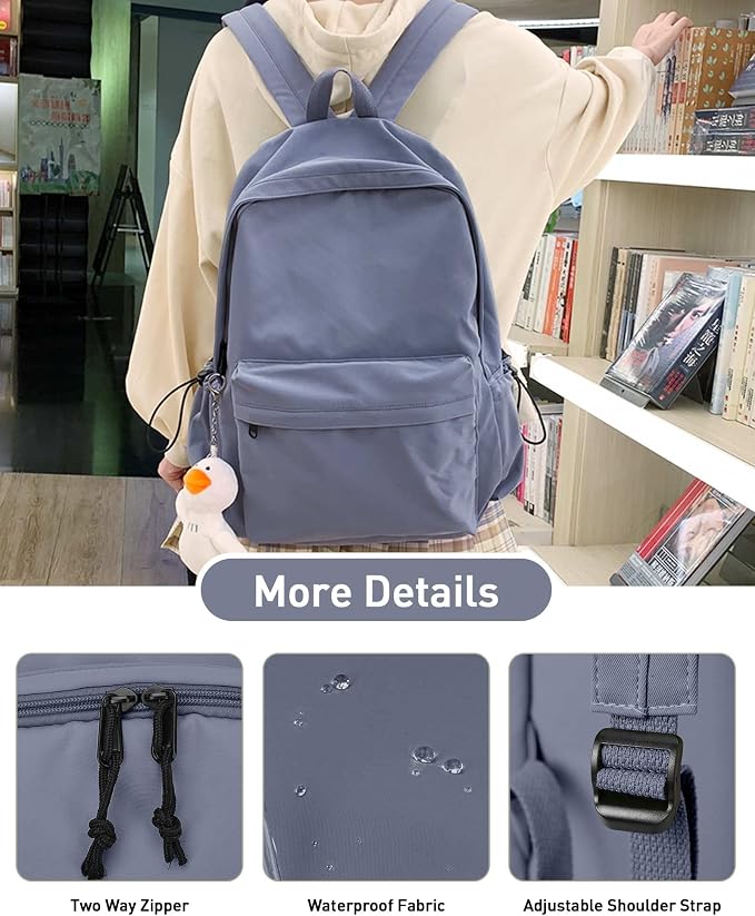 BJLFS School Bag Backpack for Women Kids Teens Girls, Small Bookbag College - Image 4