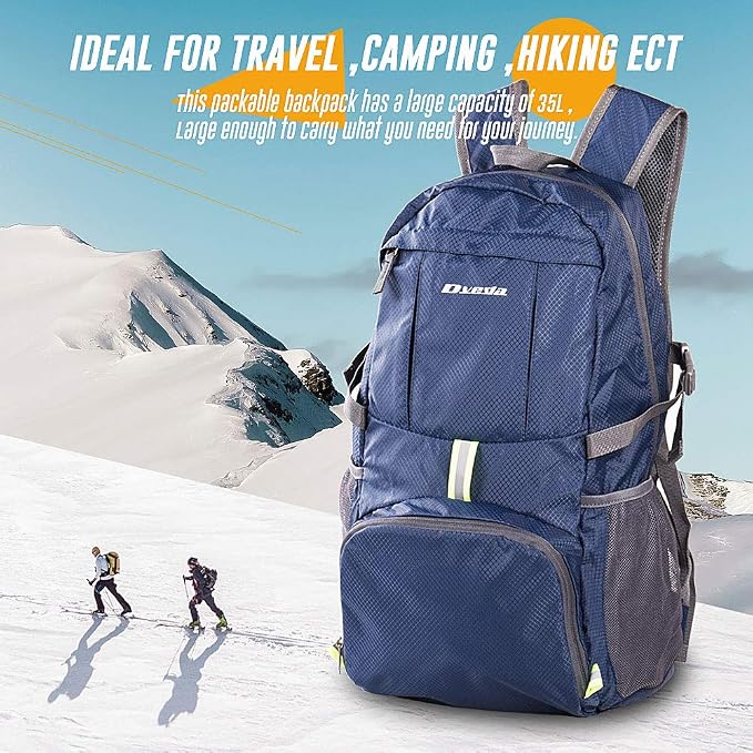 35L Lightweight Packable Backpack Waterproof Durable Hiking Travel Backpack - Image 2