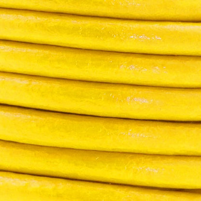 Mandala Crafts Round Genuine Yellow Leather Cord - Image 3