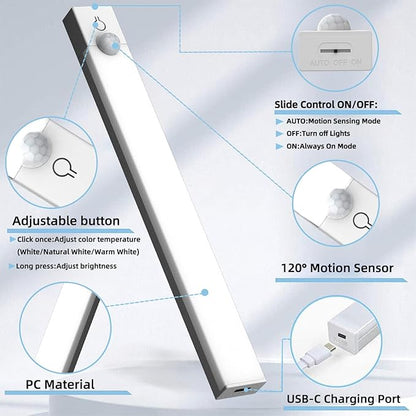 Under Cabinet Lighting 4 Inches Rechargeable Motion Sensor Light Indoor - Image 3