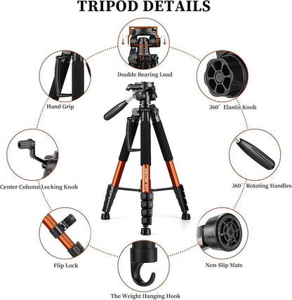 JOILCAN Tripod Camera Tripods, Heavy Duty Tall Cameras Tripod Stand, - Image 7