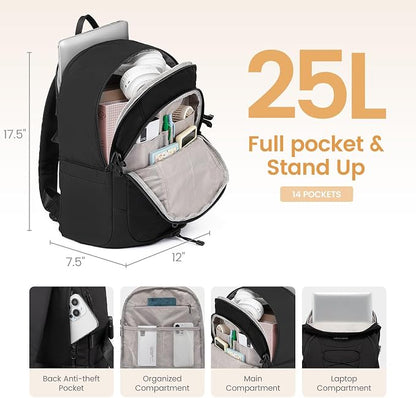 LOVEVOOK Mens Backpack with Giant Tumbler Holder Pocket, 15.6 Inch Everyday - Image 3