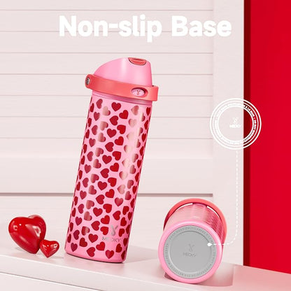 24 oz Valentine's Day Water Bottle: Meoky Stainless Steel Heart Water Bottle - Image 7