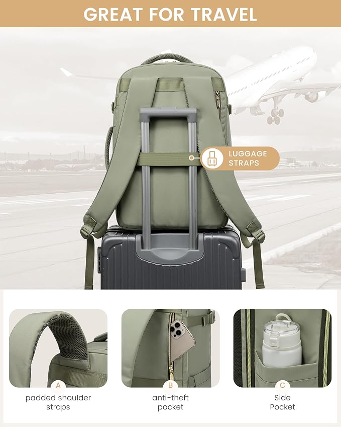 LOVEVOOK Travel Essentials Carry on Backpack 50L Travel Backpack - Image 6