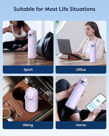 BOOST Smart Water Bottle that Reminds You to Drink, 24oz BPA-Free Stainless - Image 8
