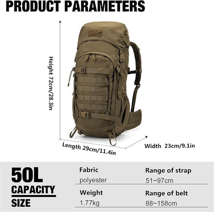 Mardingtop 50L Hiking Backpack, Backpacking Backpack - Image 3