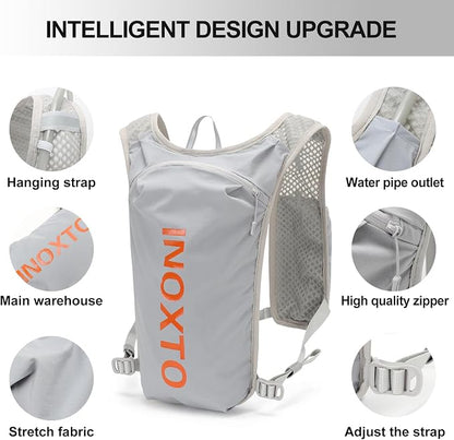 INOXTO Running Hydration Vest Backpack, Lightweight Insulated Pack - Image 4