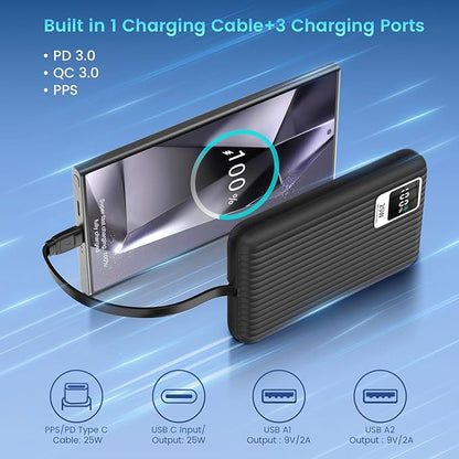 25W Super Fast Charging Portable Charger Power Bank - Image 2
