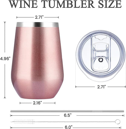 MEWAY 12oz Stainless Steel Wine Tumbler - Image 6