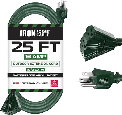 IRON FORGE CABLE 25 Foot Outdoor Extension Cord by IronForgeCable