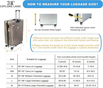 Explore Land Luggage Cover Suitcase Protector Fits 18-22 Inch Case - Image 3