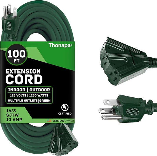 Thonapa Outdoor Extension Cord 100 FT by Thonapa