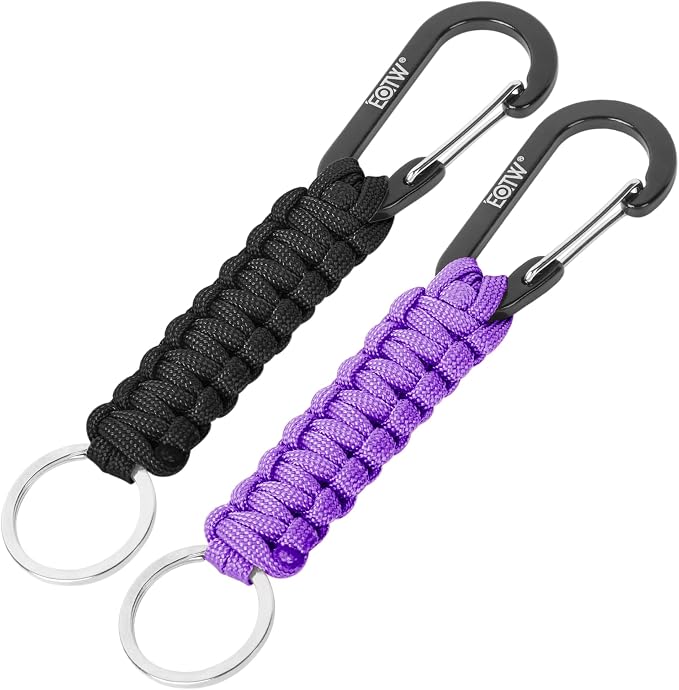 EOTW Paracord Keychain for Men Women Paracord Carabiner Backpack Keychain by EOTW