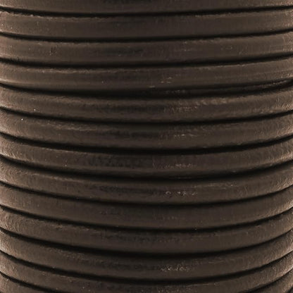 Mandala Crafts Round Genuine Dark Brown Leather Cord - Image 3