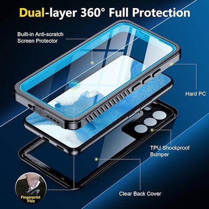 SPIDERCASE for Samsung Galaxy S22 Waterproof Case, IP68 Water Resistance Full - Image 6
