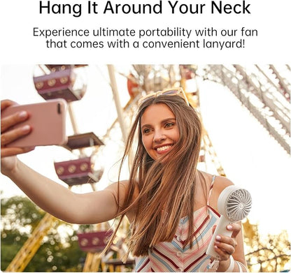 JISULIFE Handheld Portable Fan, Stronger and Longer-Lasting: 5 Speed, 5000mAh - Image 5