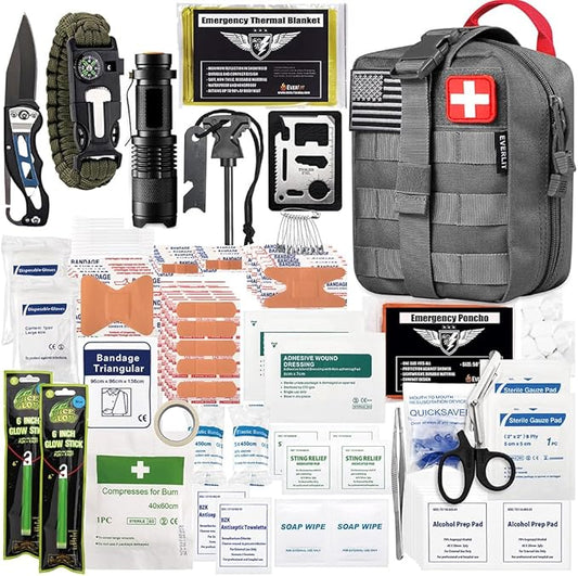 EVERLIT 250 Pieces Survival First Aid Kit IFAK EMT Molle Pouch Survival Kit by EVERLITSURVIVAL