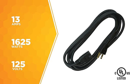 Woods Extension Cord | 15 Foot | Black | Pack of 4 - Image 6