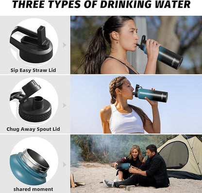 40oz Insulated Water Bottle, BPA Free&Leak Proof, Stainless Steel Water Flask - Image 3