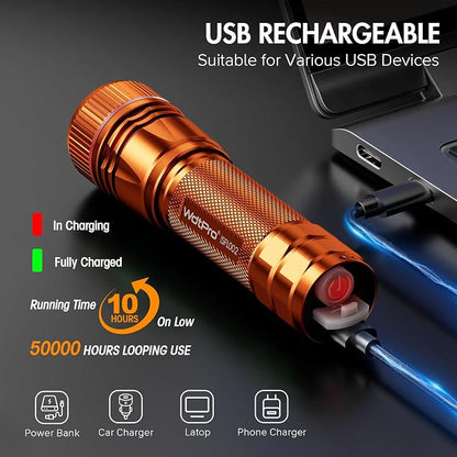 WdtPro Rechargeable Flashlights High Lumens, 1 Pack 10H Long Lasting Super - Image 4