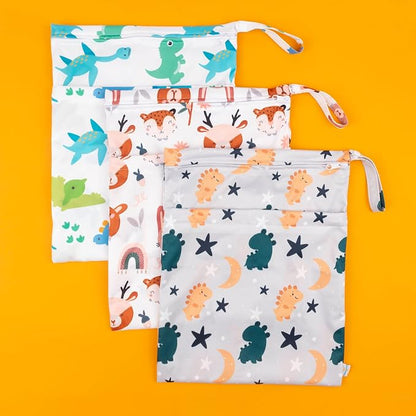 babygoal Wet Dry Bags for Baby Cloth Diapers, Washable Travel Bags, Gym Bag for - Image 3