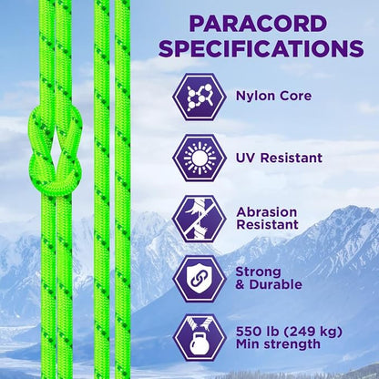 TECEUM Reflective Paracord Rope 1000 – 1000ft/200ft/100ft/50ft – 40+ Colors – - Image 4