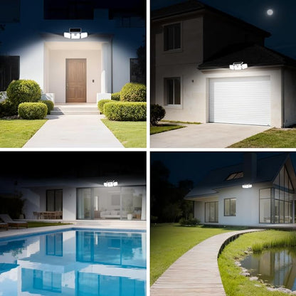 INCX Solar Motion Sensor Lights Outdoor, 3 Heads Security Lights Solar Powered - Image 8